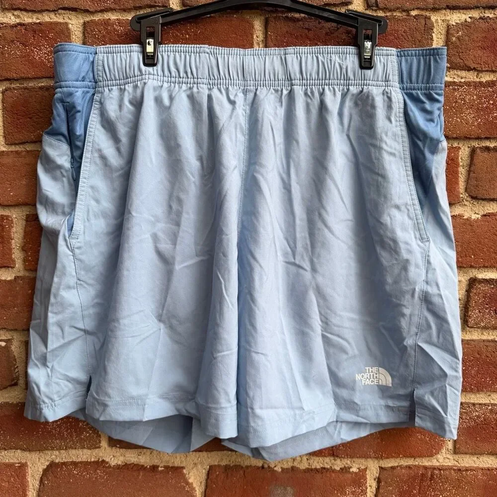 The North Face Men's Drawstring Athletic Pull-on Shorts Two-tone Blue XL NEW